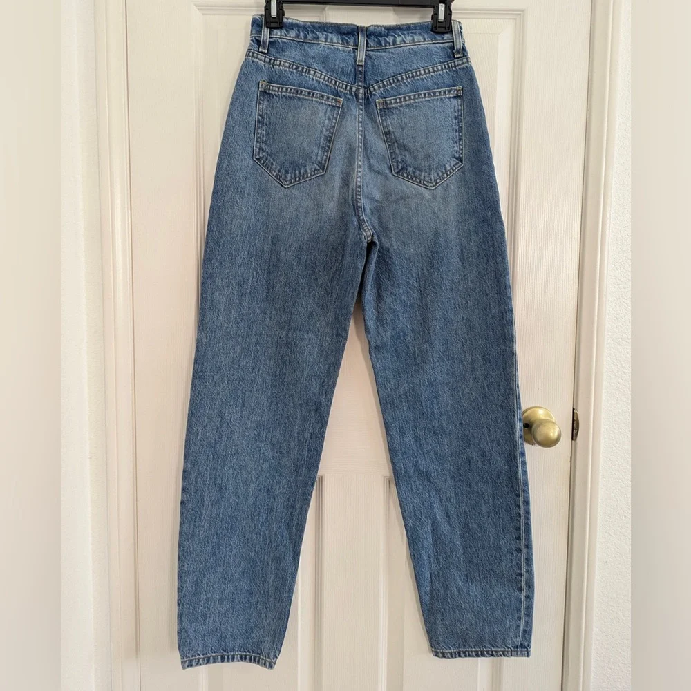 Dôen Lady Jean in Etretat Wash Blue Denim Wide Barrel Leg New NWT - Picture 4 of 10